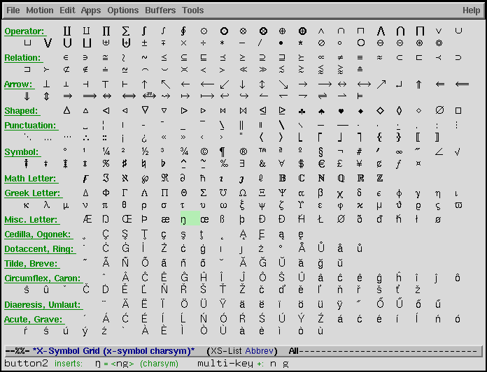 latex symbols expression